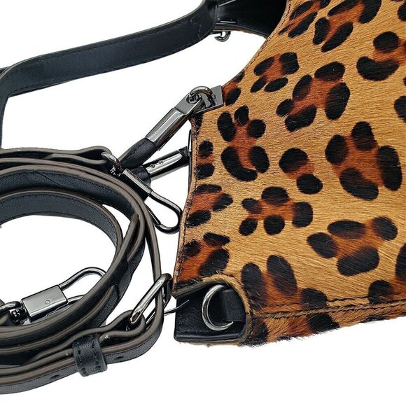 Elizabeth and James Animal Print Calf Hair Shoulder Bag - Picture 3 of 6